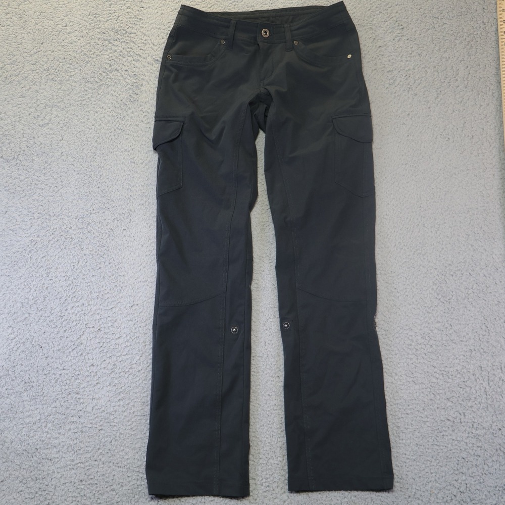 Kuhl Splash Roll-up Cargo Pants Womens 0 Short Charcoal Gray Hiking Style 6326
